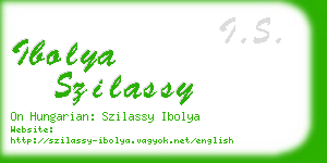 ibolya szilassy business card